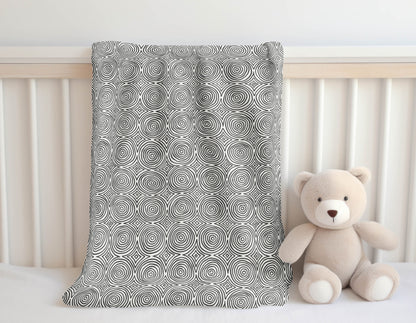 Rolling Circles Velveteen Fleece Blanket