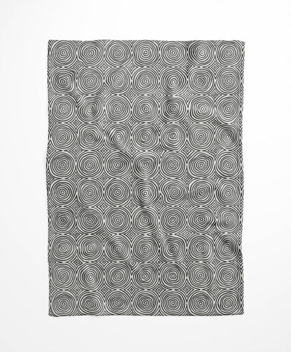 Rolling Circles Velveteen Fleece Blanket
