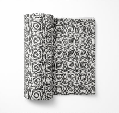 Rolling Circles Velveteen Fleece Blanket