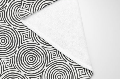 Rolling Circles Velveteen Fleece Blanket