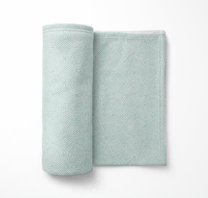 Rolling Circles Velveteen Fleece Blanket