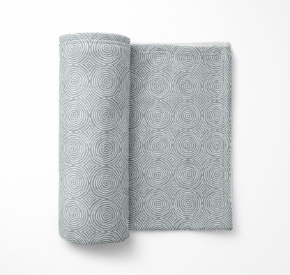 Rolling Circles Velveteen Fleece Blanket