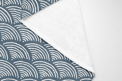 Rolling Waves Velveteen Fleece Blanket
