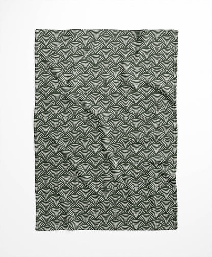Rolling Waves Velveteen Fleece Blanket