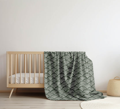 Rolling Waves Velveteen Fleece Blanket