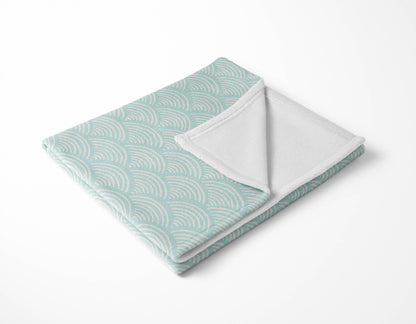 Rolling Waves Velveteen Fleece Blanket