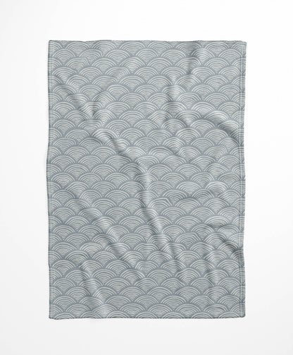 Rolling Waves Velveteen Fleece Blanket