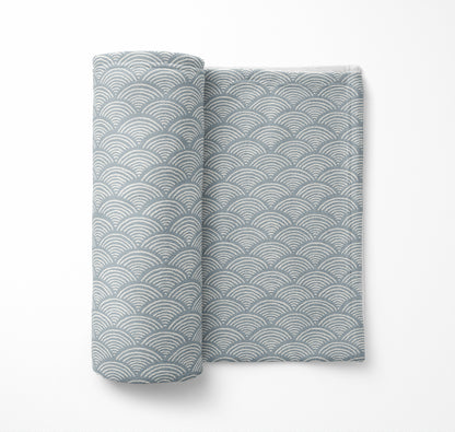 Rolling Waves Velveteen Fleece Blanket