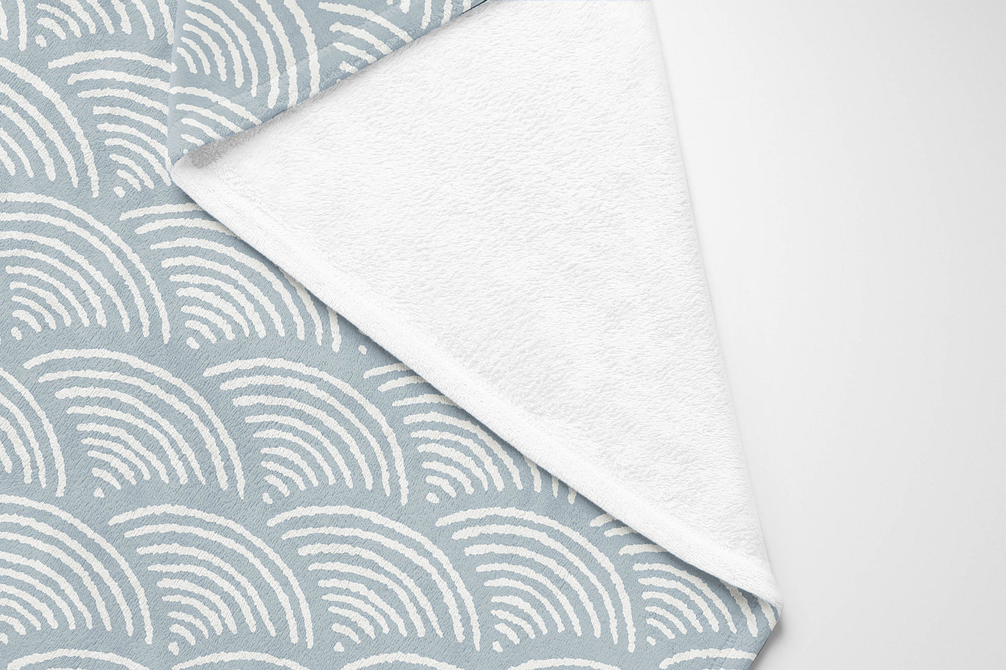 Rolling Waves Velveteen Fleece Blanket