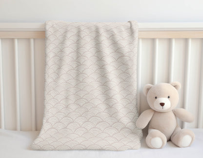 Rolling Waves Velveteen Fleece Blanket