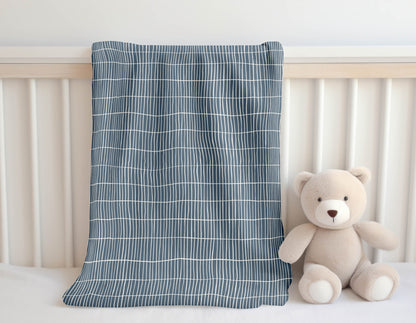 Snow Fence Velveteen Fleece Blanket