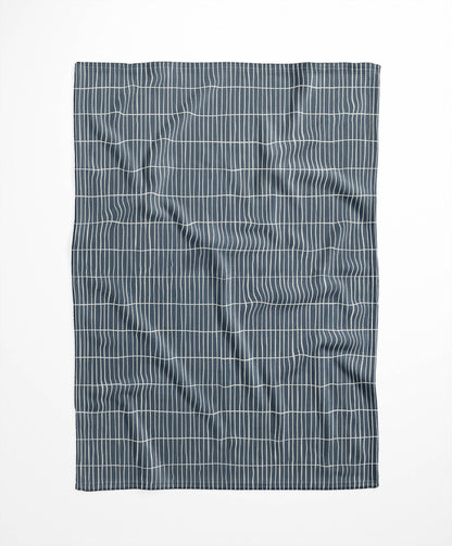 Snow Fence Velveteen Fleece Blanket