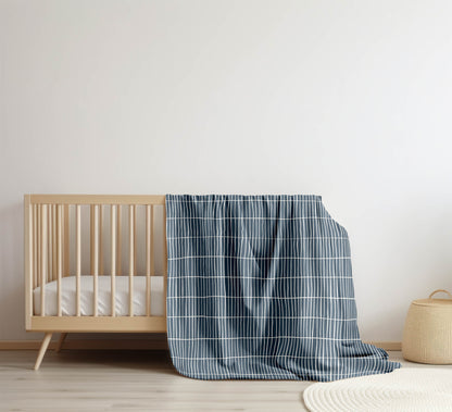 Snow Fence Velveteen Fleece Blanket