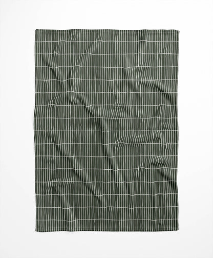 Snow Fence Velveteen Fleece Blanket