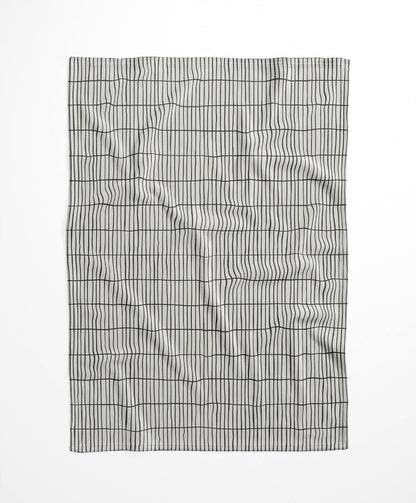 Snow Fence Velveteen Fleece Blanket