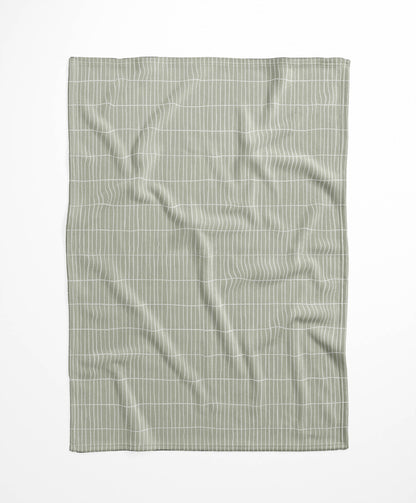 Snow Fence Velveteen Fleece Blanket