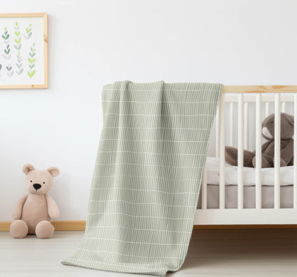 Snow Fence Velveteen Fleece Blanket
