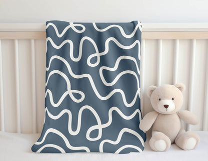 Squig Velveteen Fleece Blanket