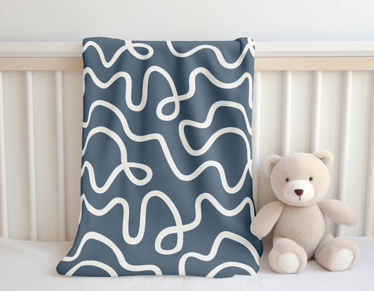 Squig Velveteen Fleece Blanket
