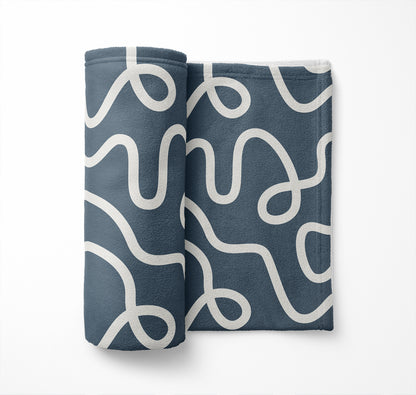 Squig Velveteen Fleece Blanket