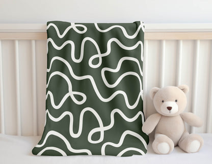 Squig Velveteen Fleece Blanket