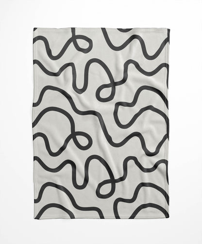 Squig Velveteen Fleece Blanket