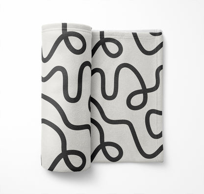 Squig Velveteen Fleece Blanket