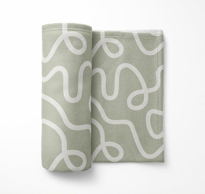 Squig Velveteen Fleece Blanket