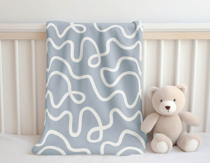 Squig Velveteen Fleece Blanket