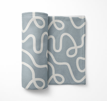 Squig Velveteen Fleece Blanket