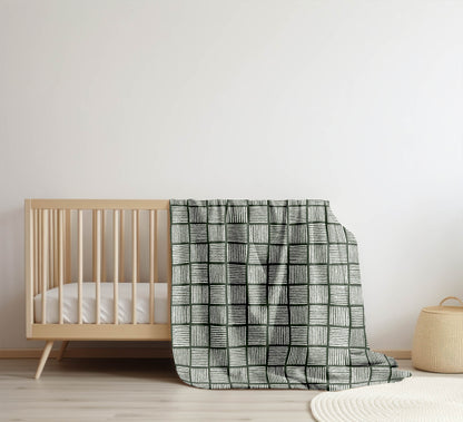 Tally Blocks Velveteen Fleece Blanket