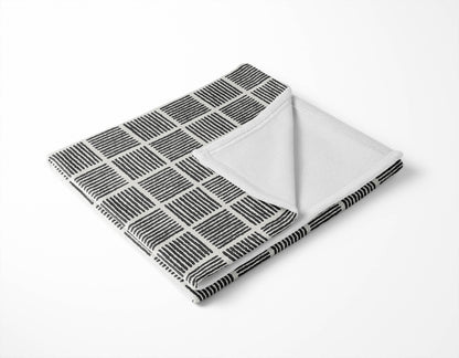 Tally Blocks Velveteen Fleece Blanket