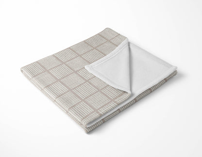 Tally Blocks Velveteen Fleece Blanket