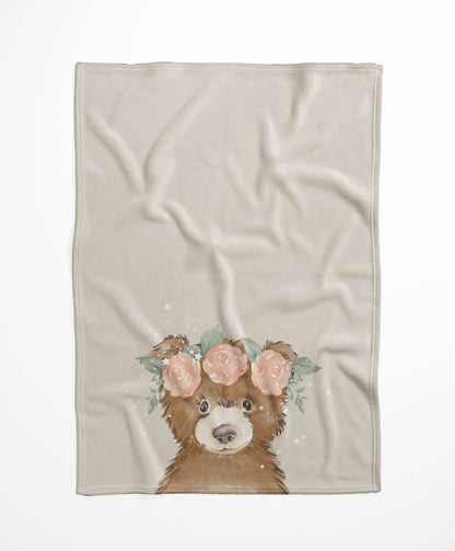 Bearly Velveteen Fleece Blanket