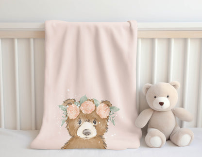 Bearly Velveteen Fleece Blanket