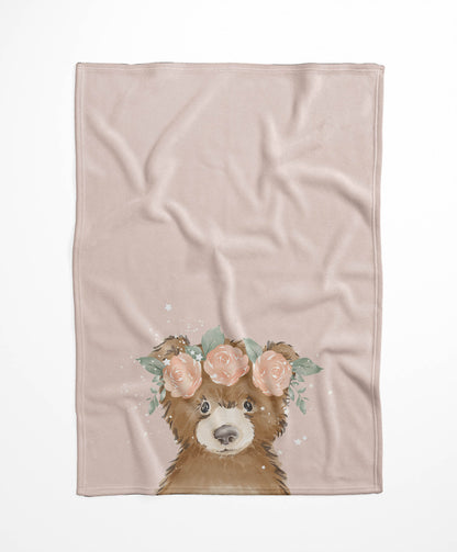 Bearly Velveteen Fleece Blanket