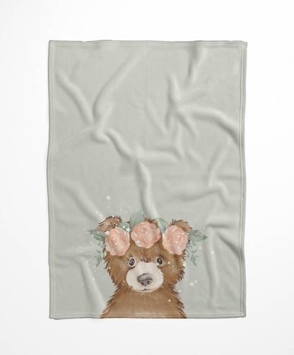 Bearly Velveteen Fleece Blanket