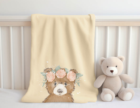 Bearly Velveteen Fleece Blanket