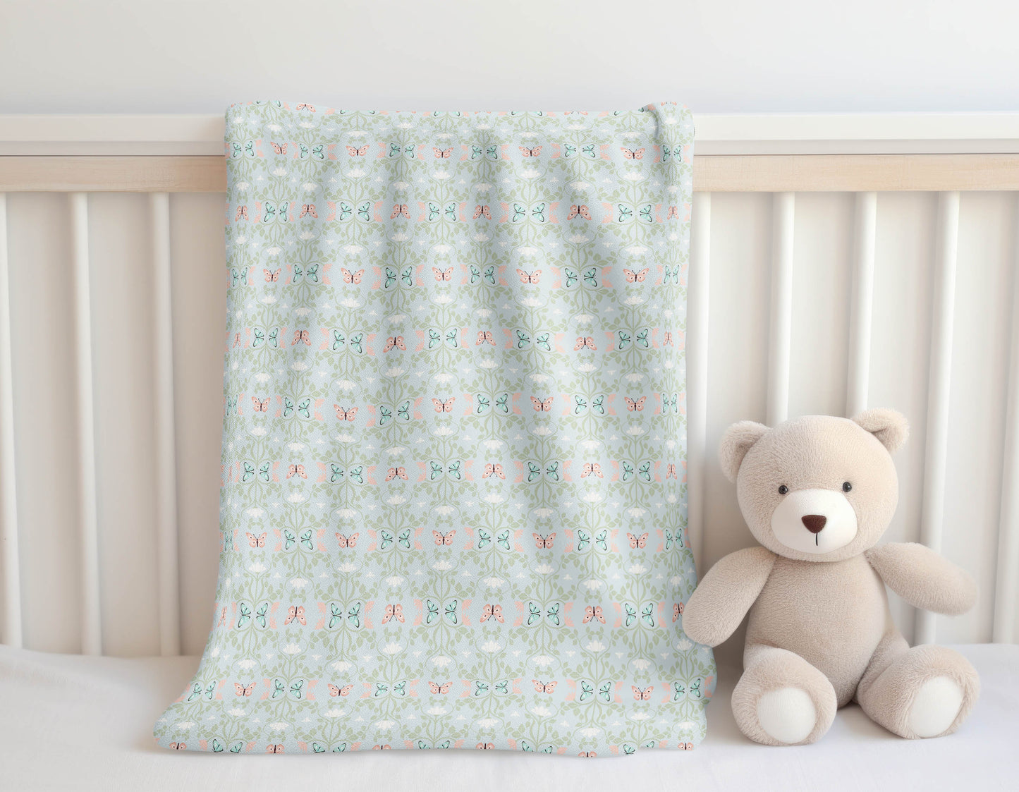 Bees & Butterflies Velveteen Fleece Blanket
