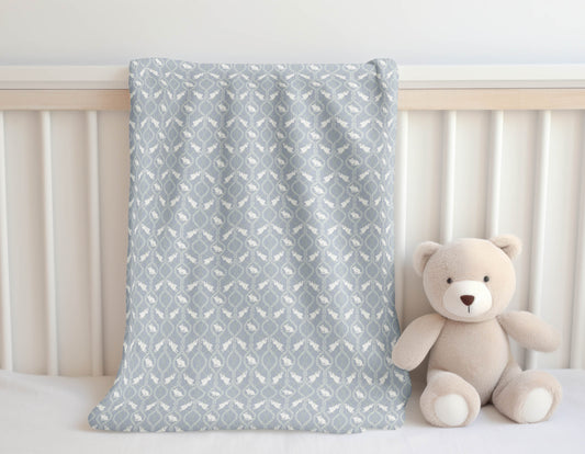 Nantucket Bunny Velveteen Fleece Blanket