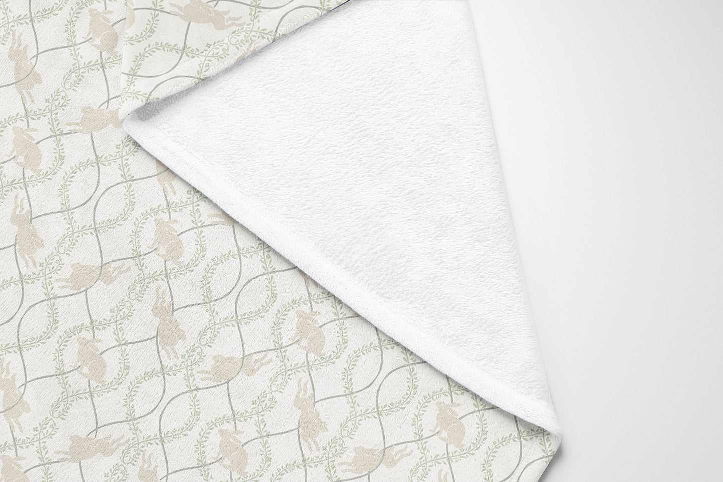 Nantucket Bunny Velveteen Fleece Blanket