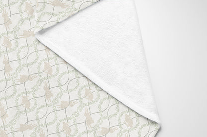 Nantucket Bunny Velveteen Fleece Blanket