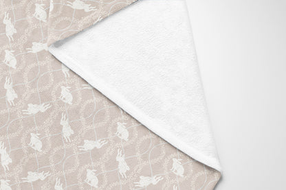 Nantucket Bunny Velveteen Fleece Blanket