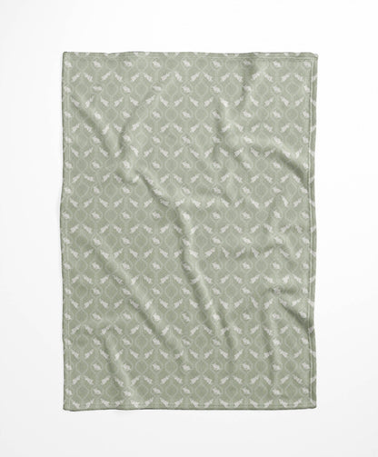 Nantucket Bunny Velveteen Fleece Blanket