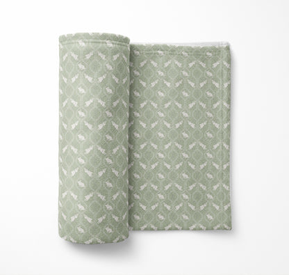Nantucket Bunny Velveteen Fleece Blanket