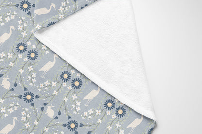 Storks & Bunnies Velveteen Fleece Blanket
