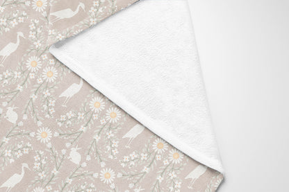 Storks & Bunnies Velveteen Fleece Blanket