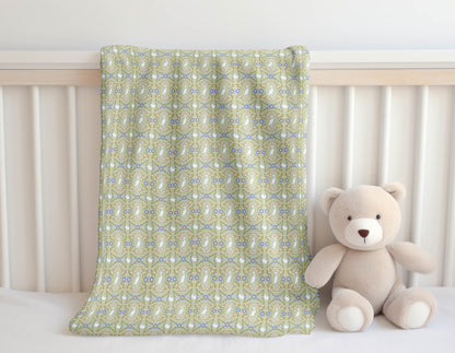 Storks & Bunnies Velveteen Fleece Blanket