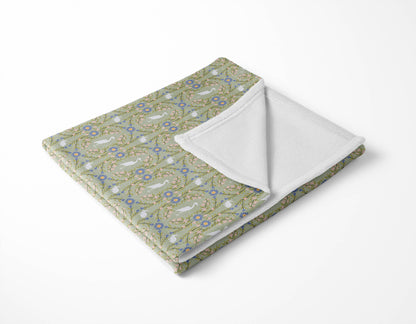 Storks & Bunnies Velveteen Fleece Blanket