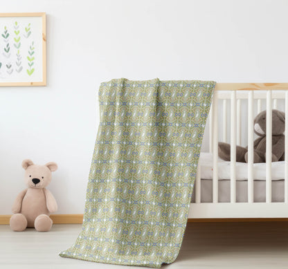 Storks & Bunnies Velveteen Fleece Blanket